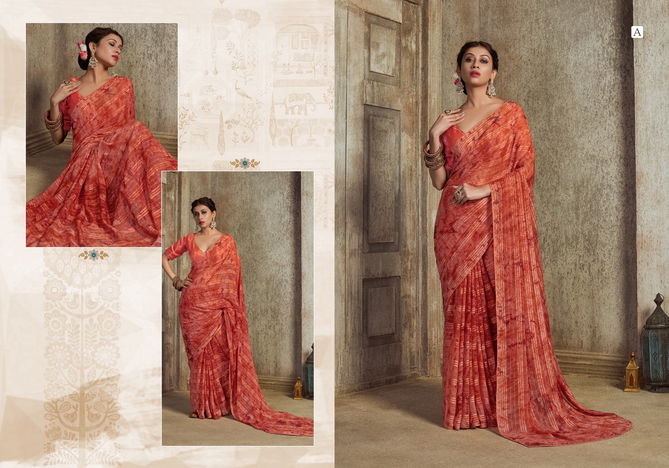 Prisma By Ynf Georgette Printed Sarees Catalog
